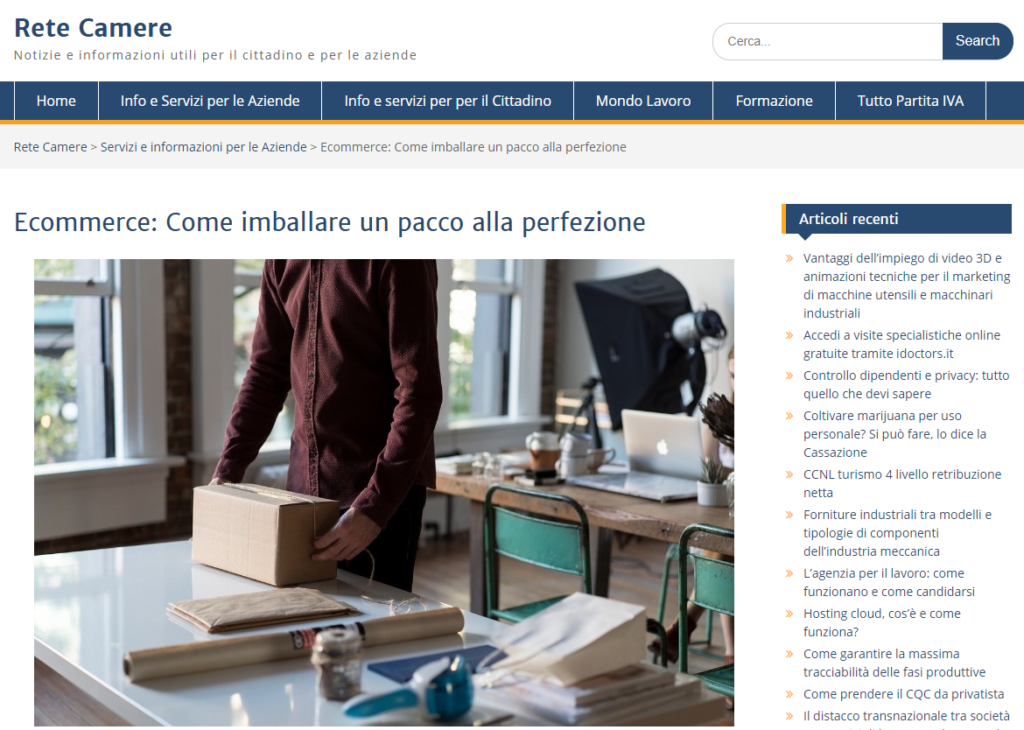 retecamere come imballare un pacco alla perfezione