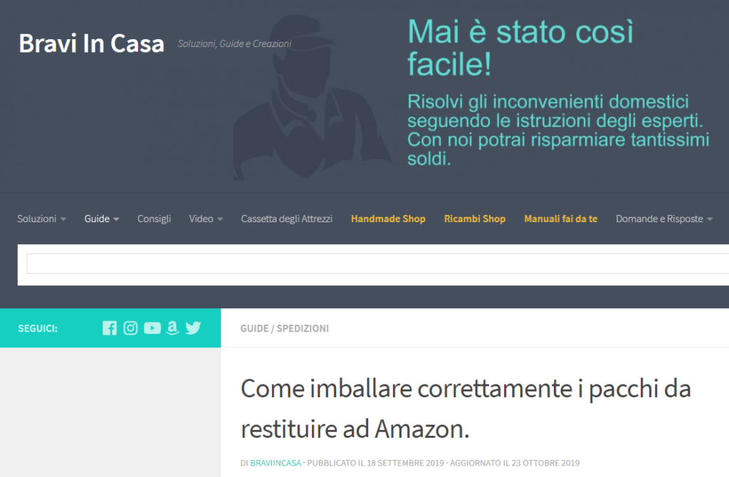 braviincasa come imballare correttamente i pacchi da restituire a amazon