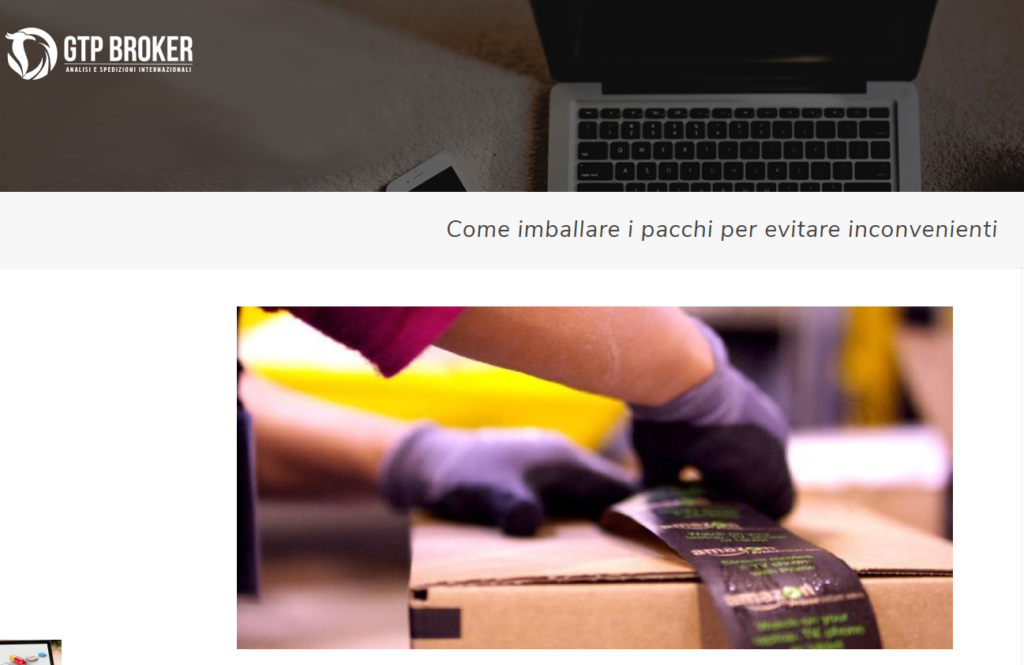 gtpbroker come imballare i pacchi per evitare inconvenienti