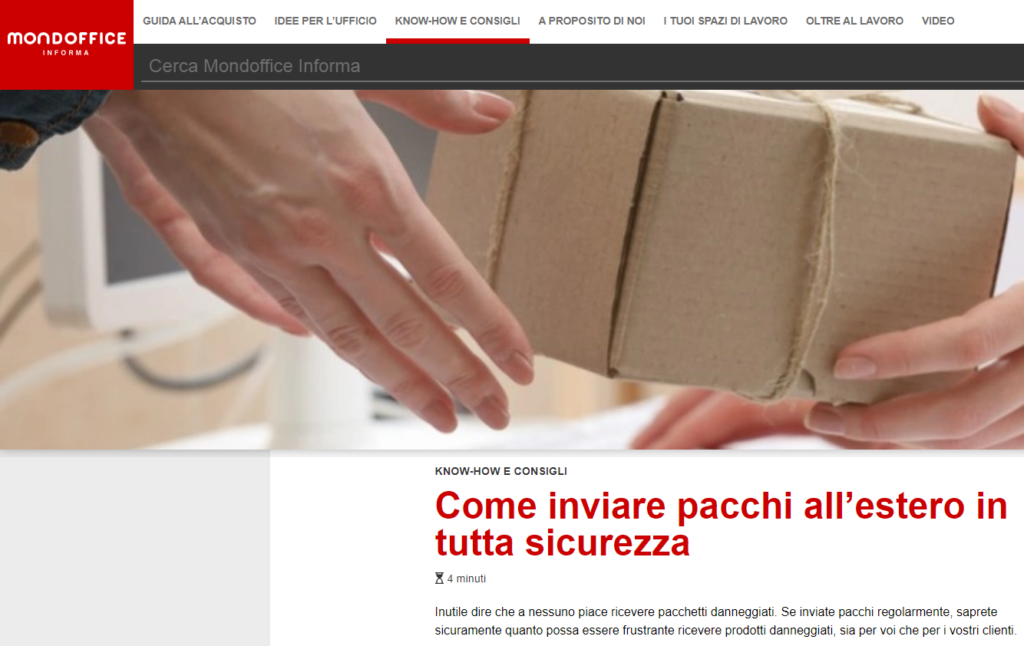 mondoffice come inviare pacchi in tutta sicurezza all estero
