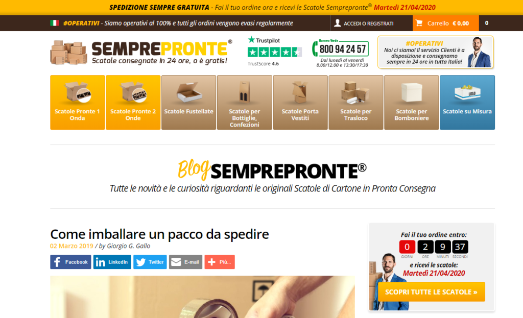 semprepronte come imballare un pacco