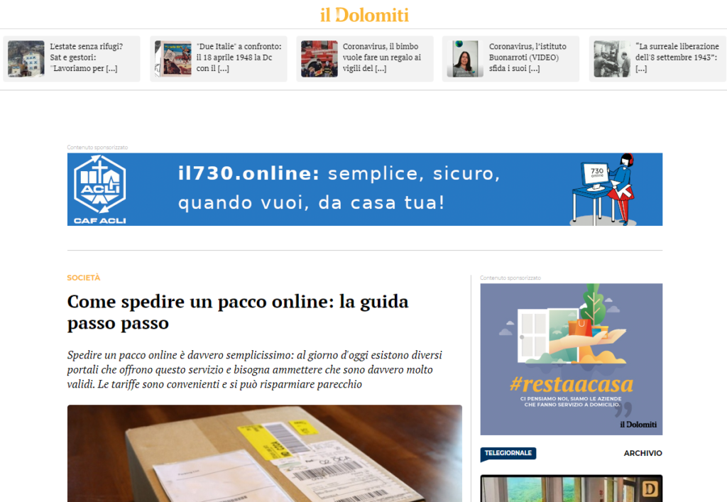 ildolomiti come spedire un pacco online la guida passo passo