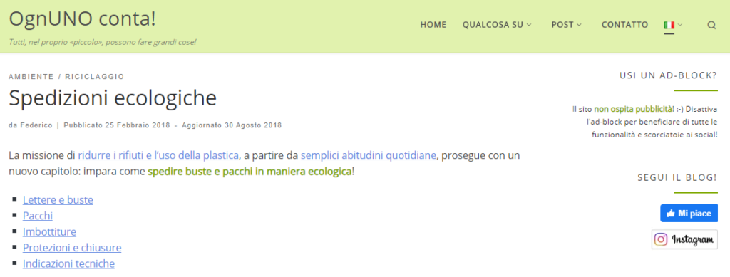 effederico spedizioni ecologiche buste pacchi ecc