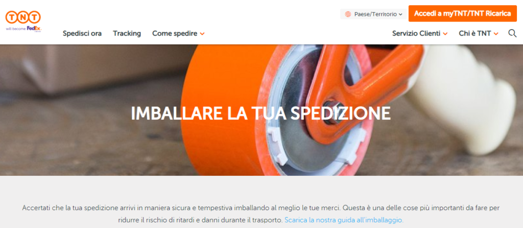 corriere espresso tnt come imballare la tua spedizione