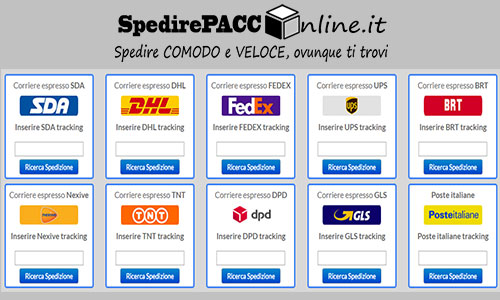tracciare pacco su SpedirePaccoOnline.it