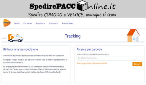 CERCA SPEDIZIONE è il sistema per tracciare un pacco o una busta NEXIVE