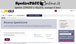 CERCA SPEDIZIONE: traccia un pacco online con il codice tracking GLS