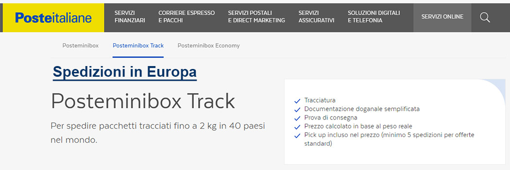 poste minibox poste italiane spedire pacco online spedirepaccoonline