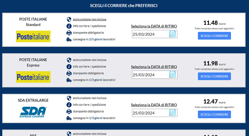 Scegli il migliore corriere espresso da padova spedire pacco online spedirepaccoonline