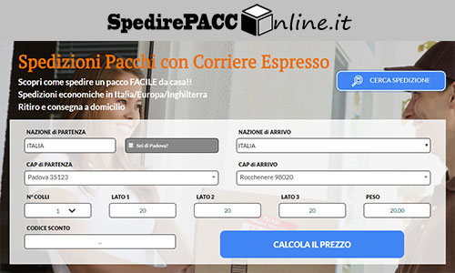 spedire comodo un pacco online